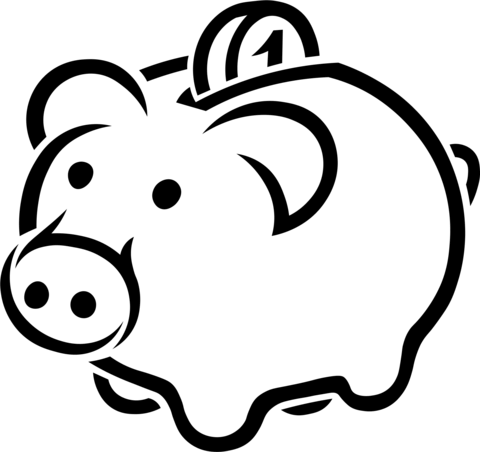 Piggy Bank Coloring Page